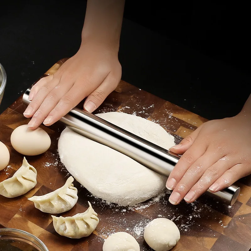 Kitchen Roller Baking - 304 Stainless Steel Household Rolling Pin