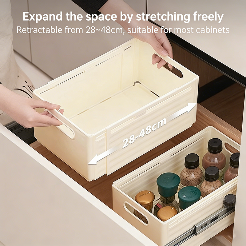 Kitchen Baking Tray Storage - Scalable Drawer Organizer, Adjustable Household Cabinet