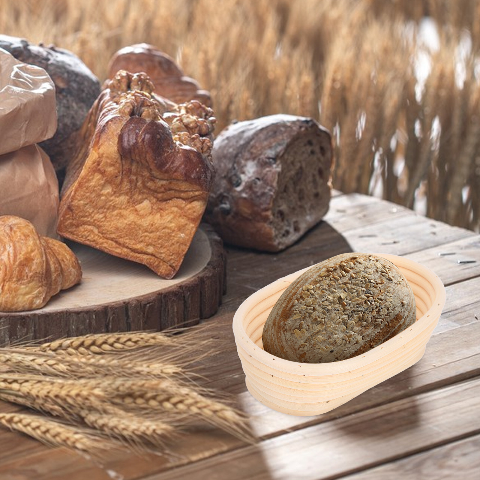 Proofing Basket Banneton - Rattan Proofing Basket Oval Bread Banneton