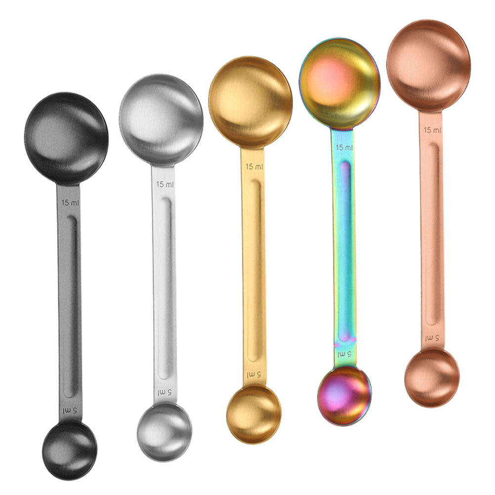 Kitchen Baking Soda - 5Pcs Stainless Steel Double-Head Measuring Spoons