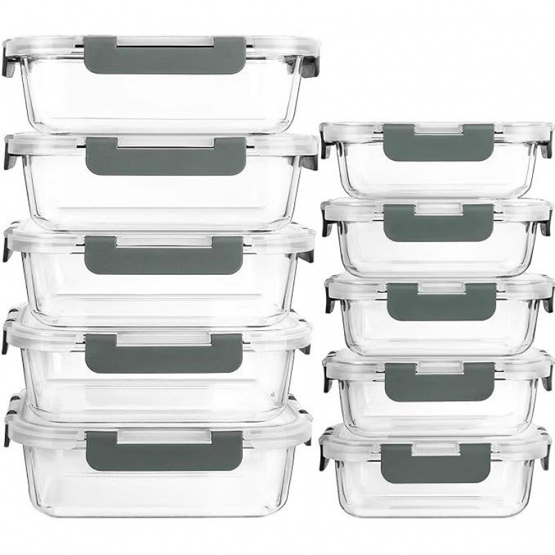Kitchen Baking Tins - Glass Food Storage Container With Lid