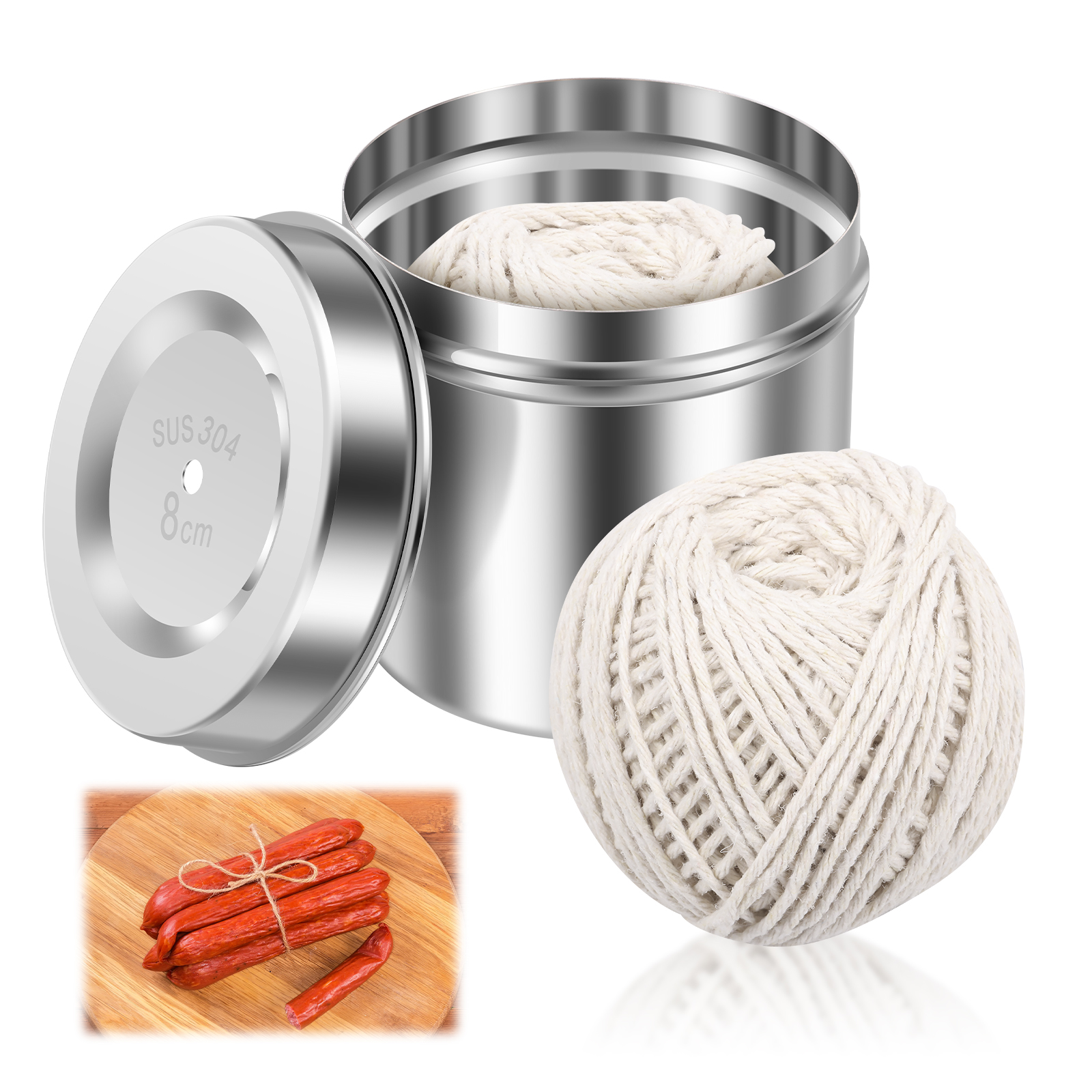 Kitchen Baking Twine - 2 Pcs Cotton String Balls Cooking
