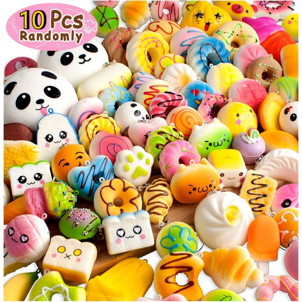 Kitchen Baking Gifts - 10pcs Random Squishes Toy Mini Soft