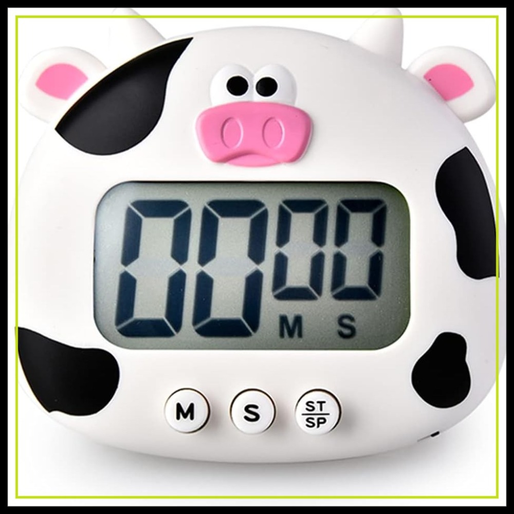 Kitchen Baking Game - Cute Cow Kitchen Timer, Digital Countdown