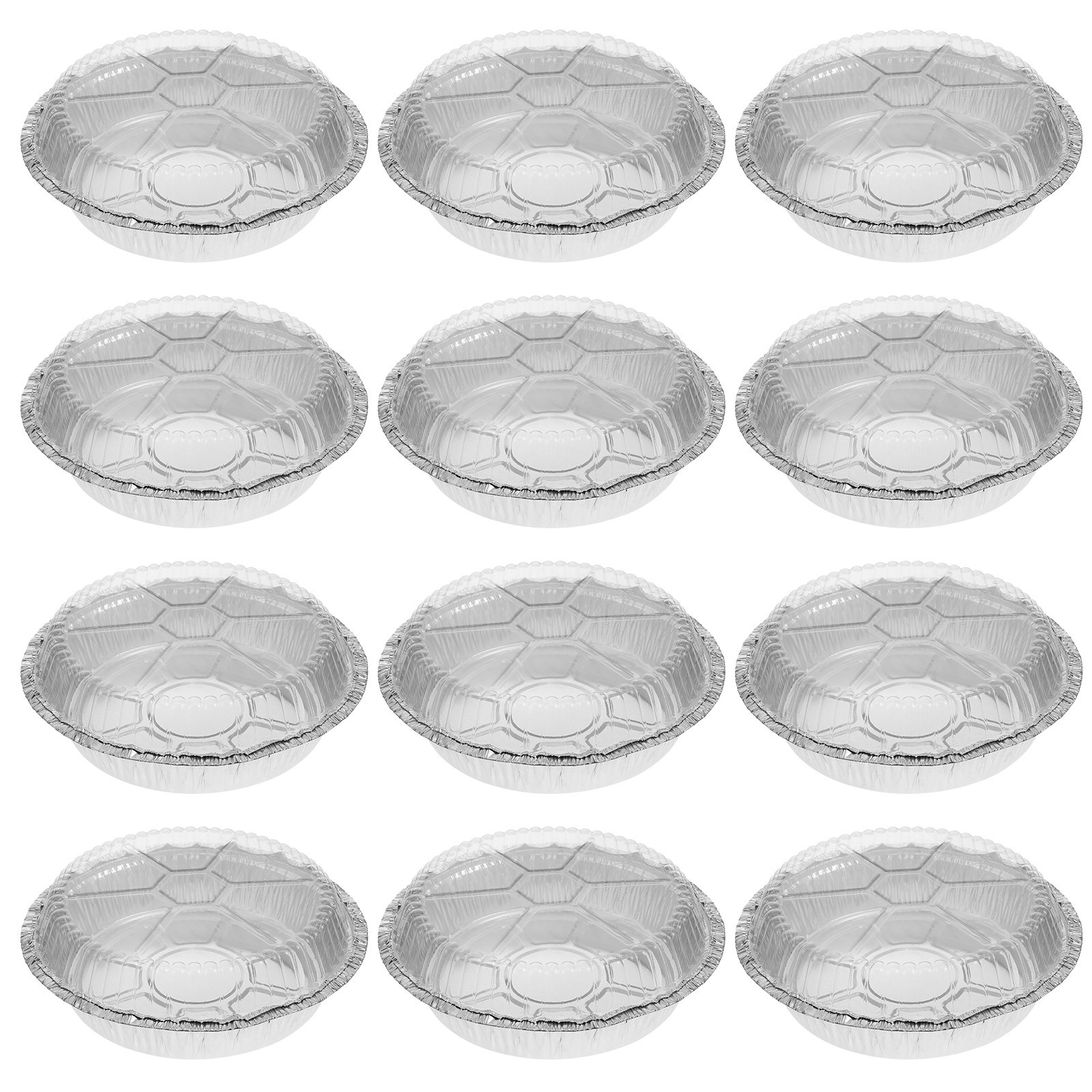 Kitchen Baking Tray Storage - 50Sets Round Aluminum Foil Pans with
