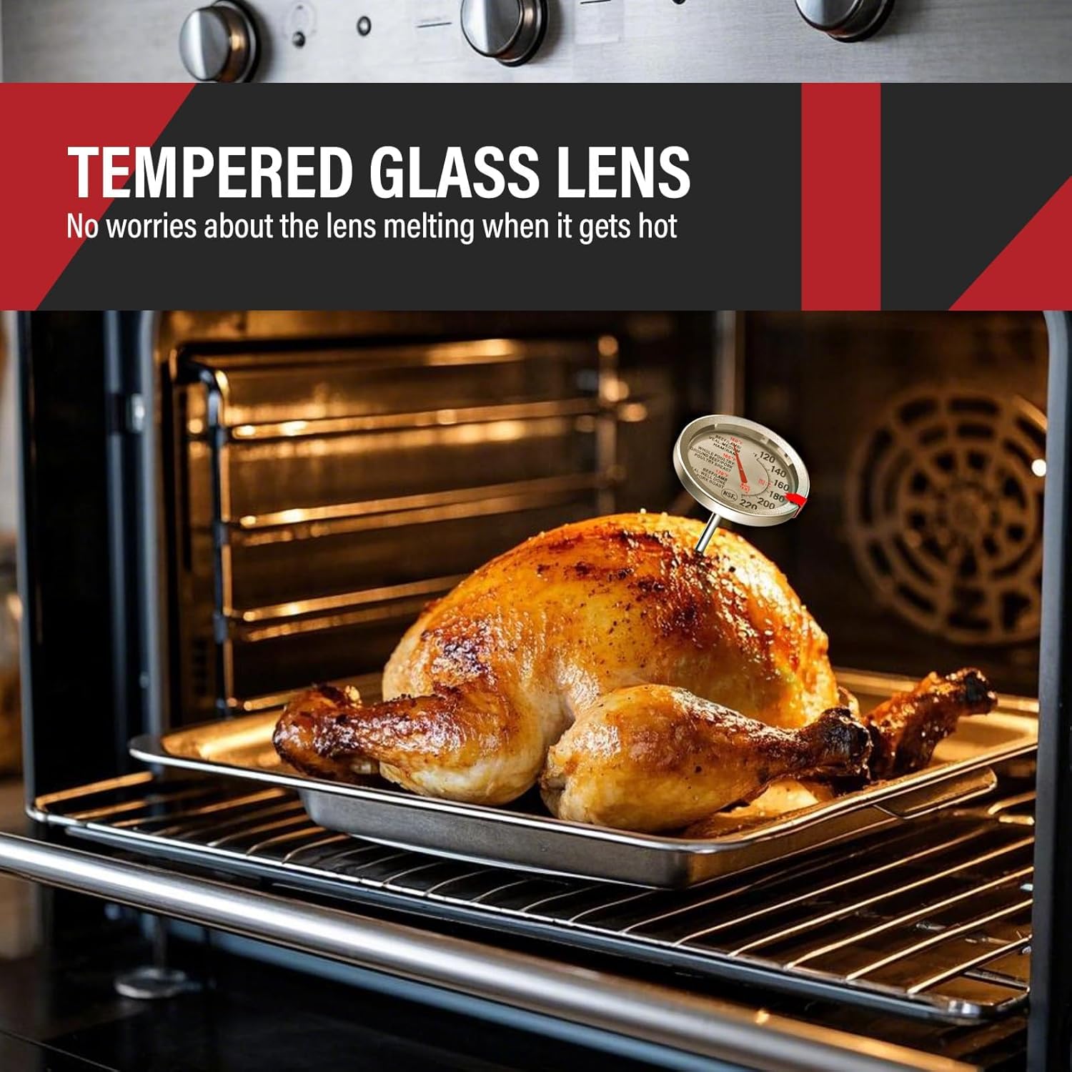 2-Pack Analog Meat Thermometer - Oven Thermometer Analog recensie en prijs