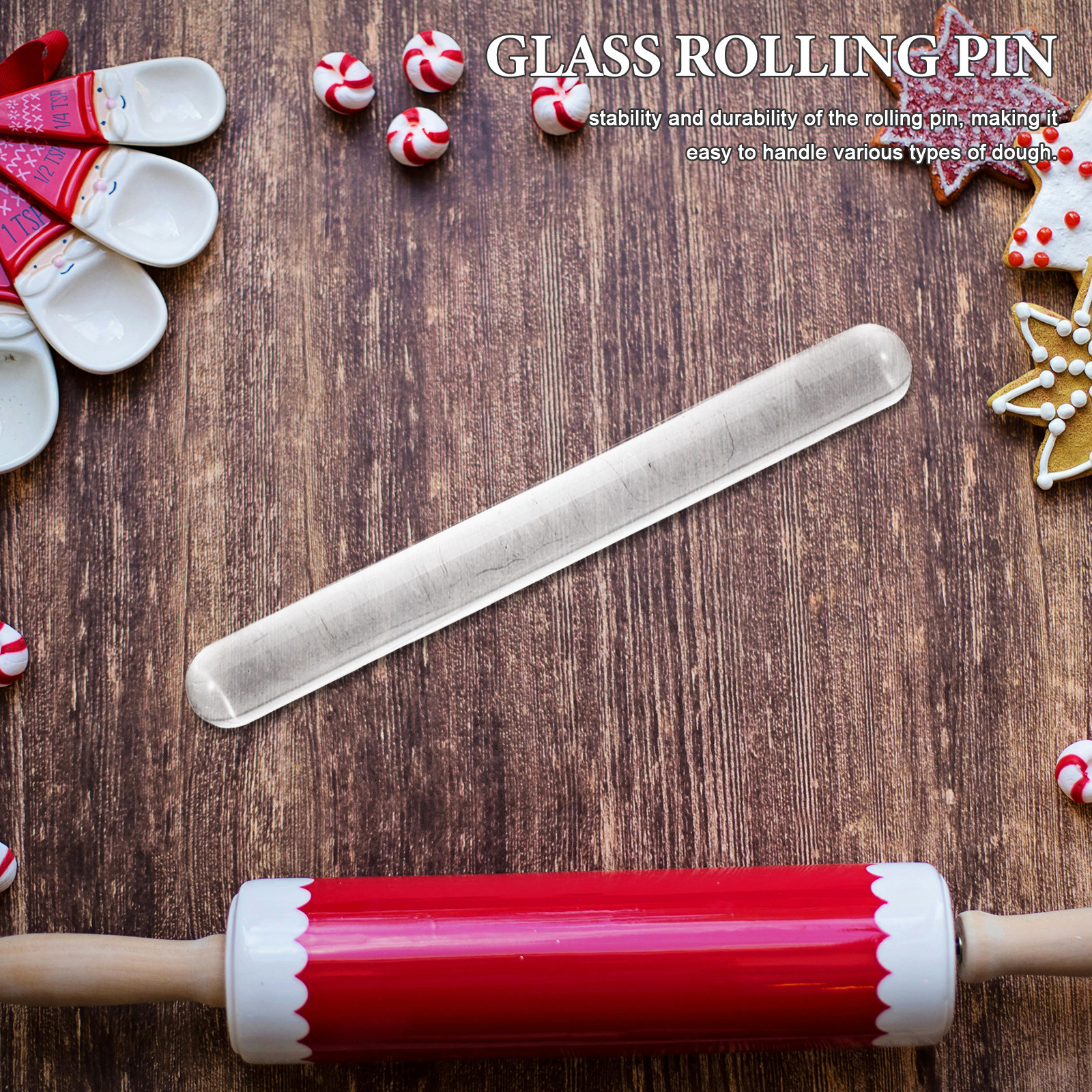 Clear Solid Glass Rolling Pin  - Kitchen Roller Baking recensie en prijs
