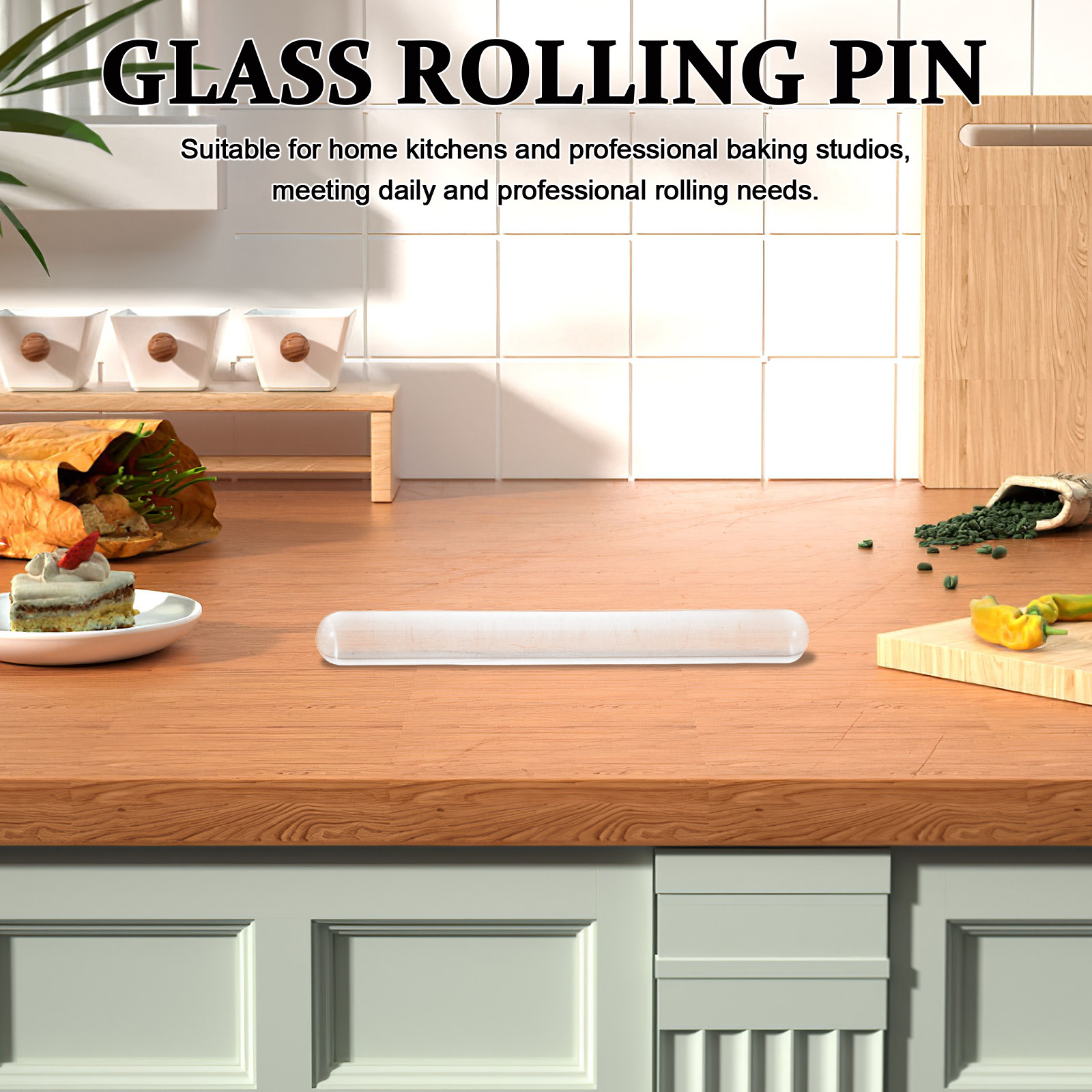 Clear Solid Glass Rolling Pin  - Kitchen Roller Baking recensie en prijs
