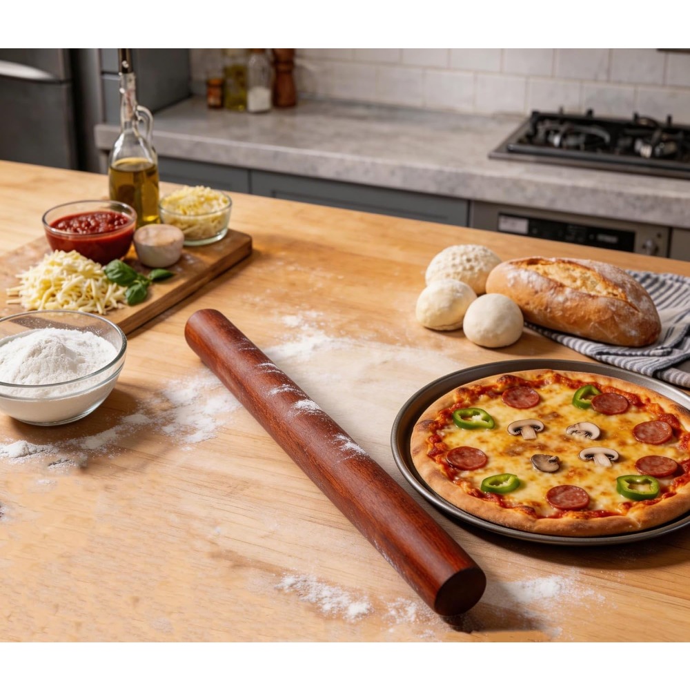 17-inch Wood Rolling Pin, Non- - Kitchen Roller Baking recensie en prijs