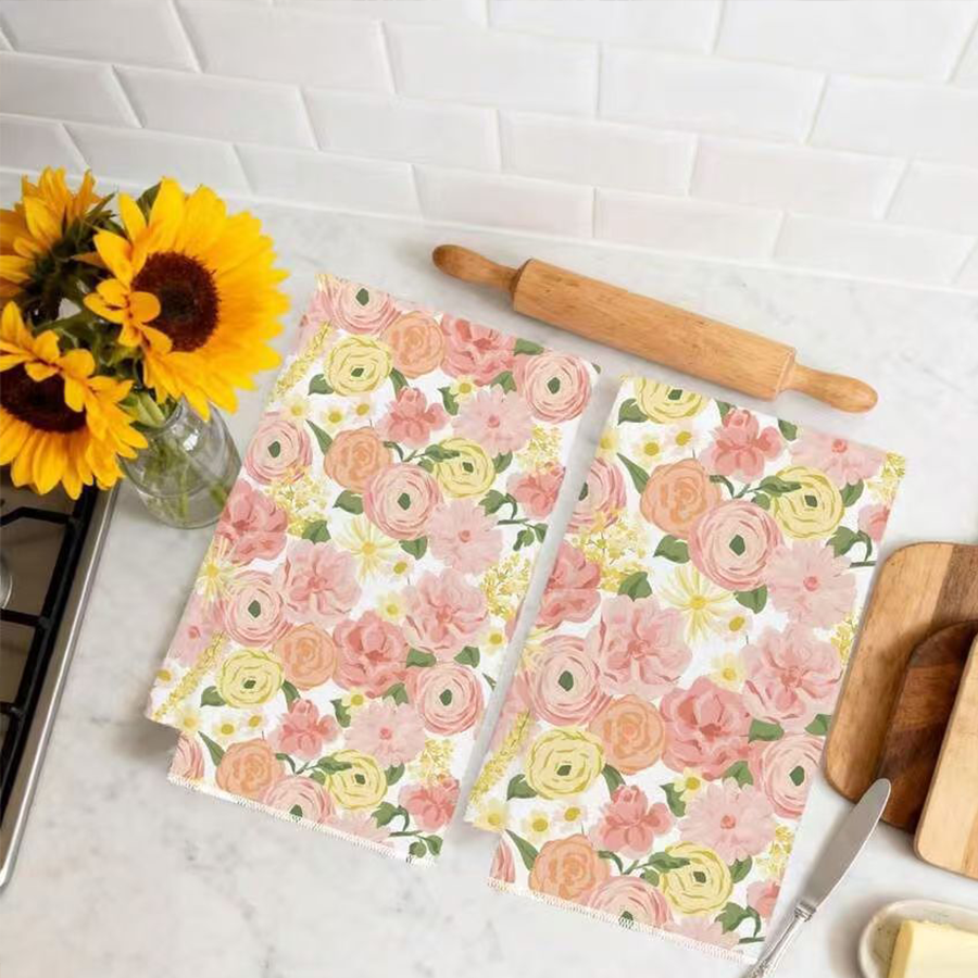 2Pcs, Cream-Colored Floral Kit - Kitchen Baking Necessities recensie en prijs