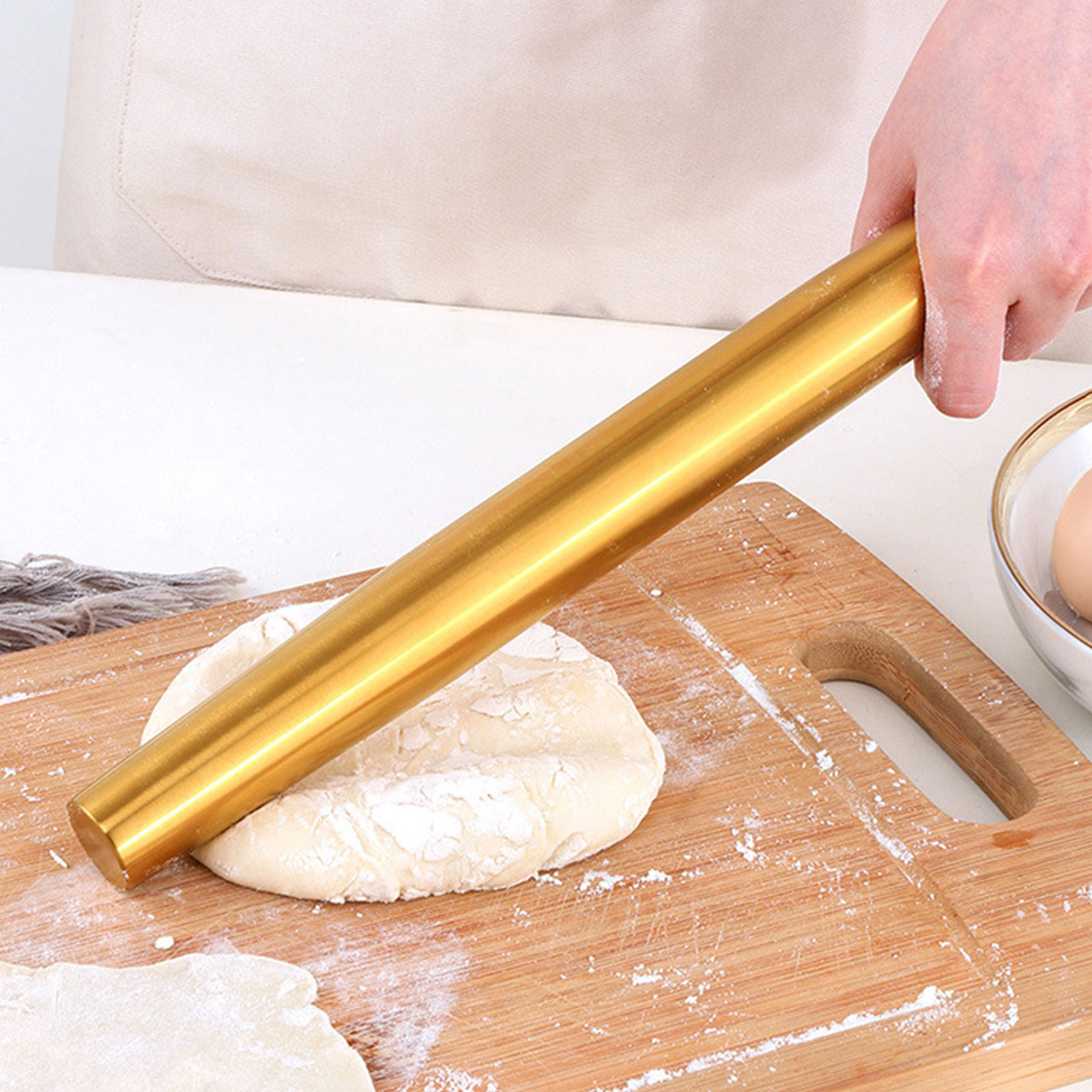 1pc Stainless Steel Rolling Pi - Kitchen Roller Baking recensie en prijs