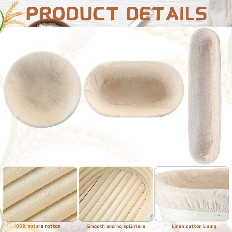 3 Packs Bread Banneton Proofin - Proofing Basket Banneton recensie en prijs