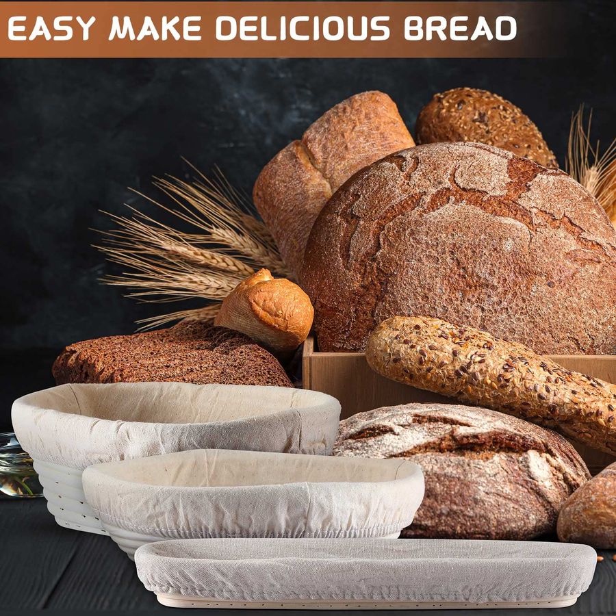 3 Packs Bread Banneton Proofin - Proofing Basket Banneton recensie en prijs