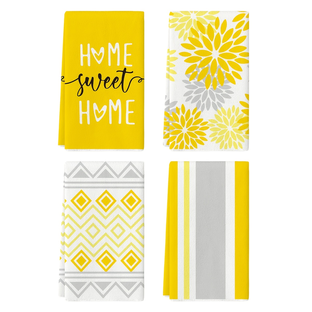 4Pcs, Yellow Striped Kitchen T - Kitchen Baking Necessities recensie en prijs