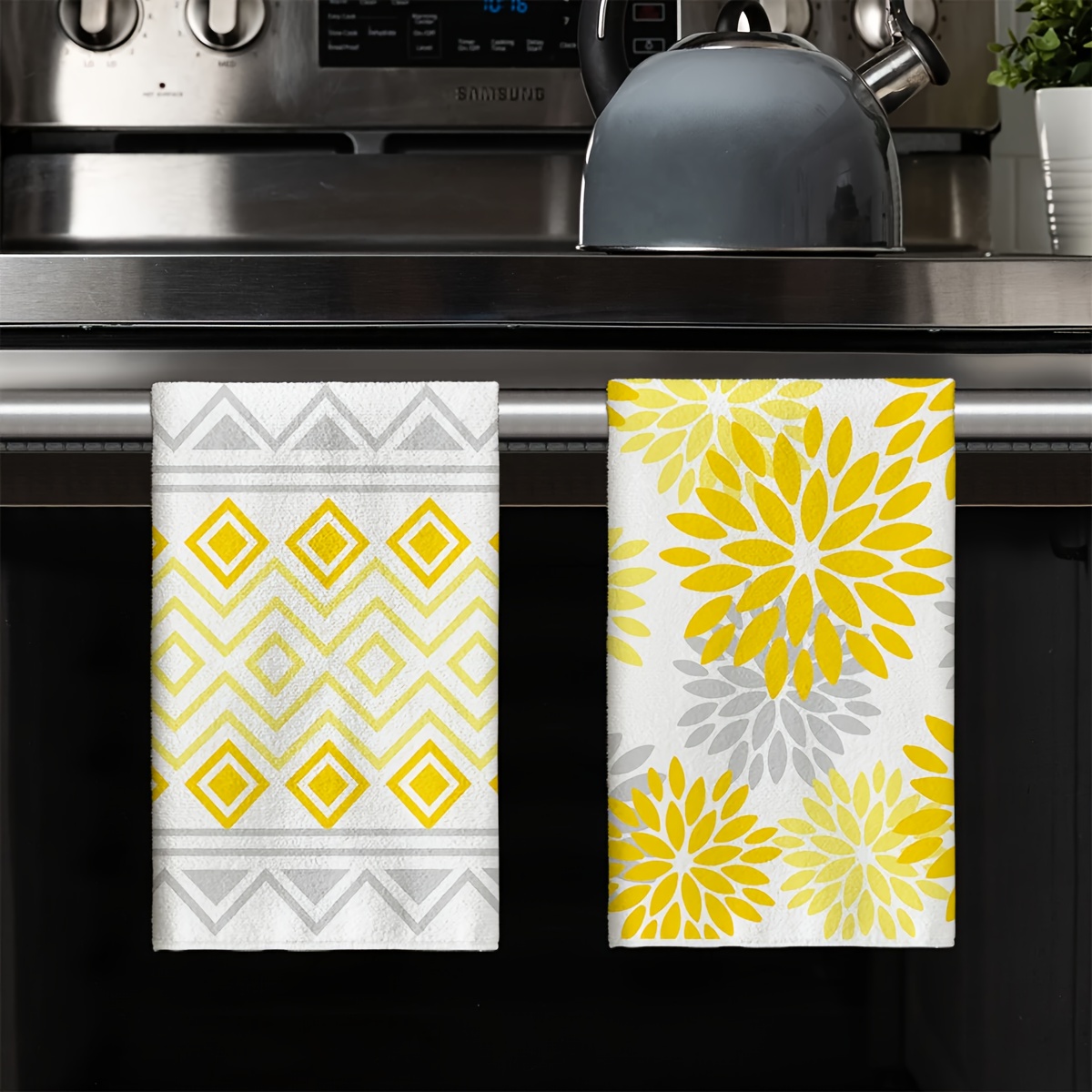 4Pcs, Yellow Striped Kitchen T - Kitchen Baking Necessities recensie en prijs