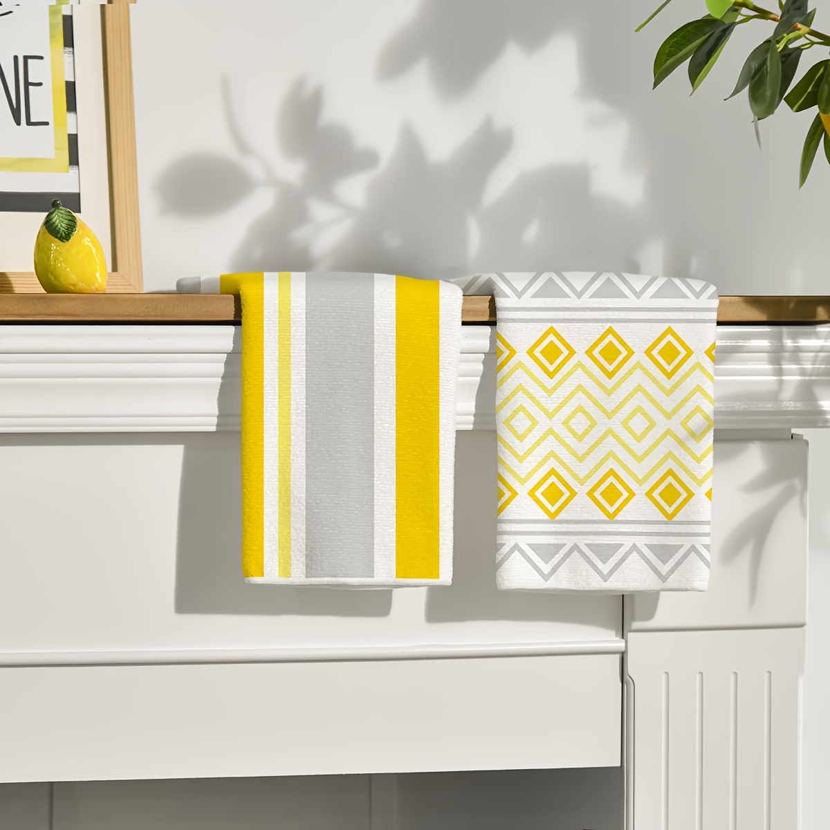 4Pcs, Yellow Striped Kitchen T - Kitchen Baking Necessities recensie en prijs