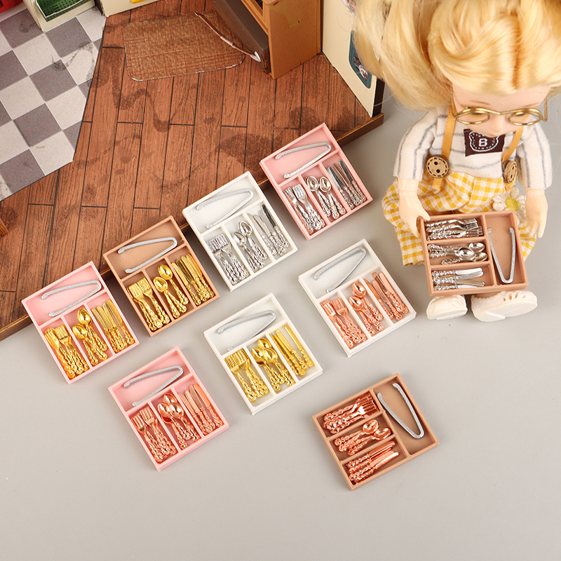 1Set 1:12 Dollhouse Mini Knife - Kitchen Baking Tray Storage recensie en prijs