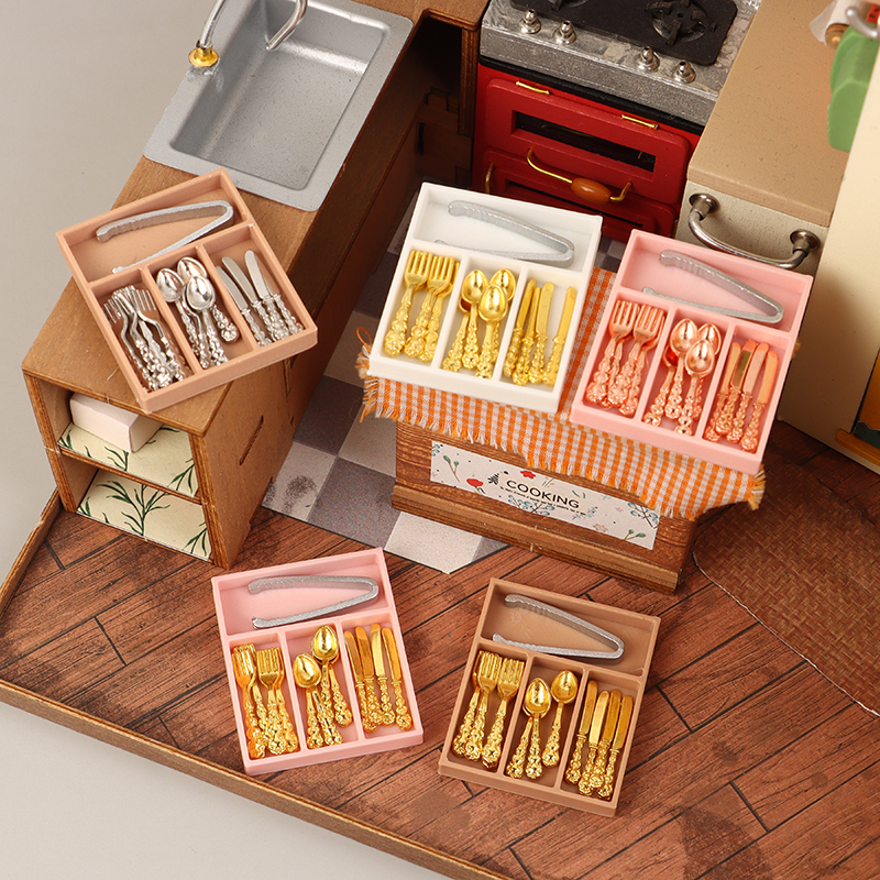 1Set 1:12 Dollhouse Mini Knife - Kitchen Baking Tray Storage recensie en prijs