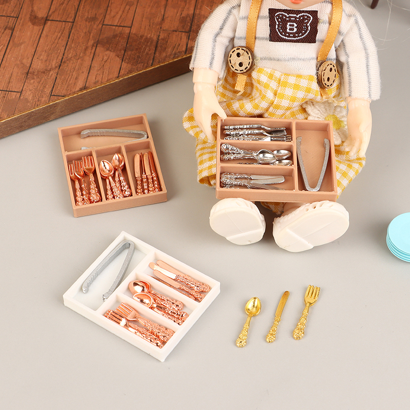 1Set 1:12 Dollhouse Mini Knife - Kitchen Baking Tray Storage recensie en prijs