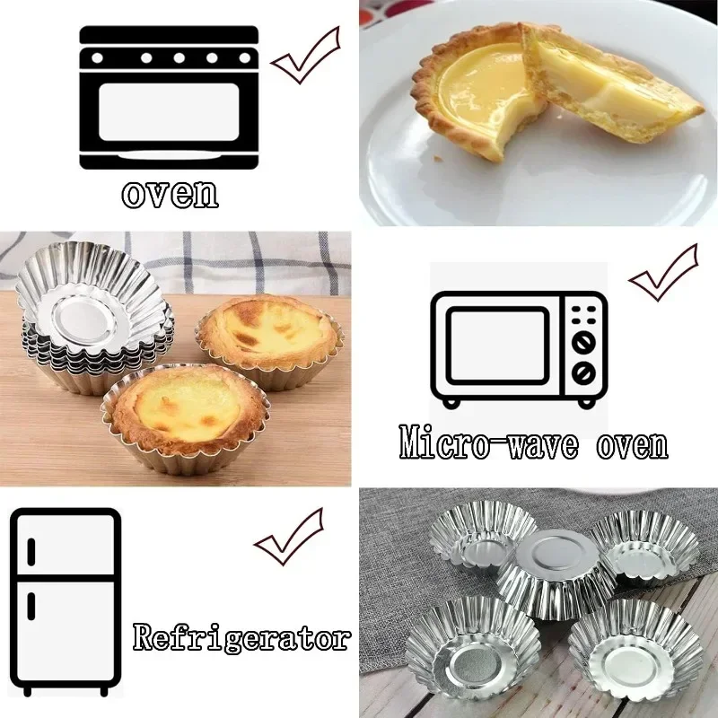 Aluminum 7cm Egg Tart Molds St - Kitchen Baking Tins recensie en prijs