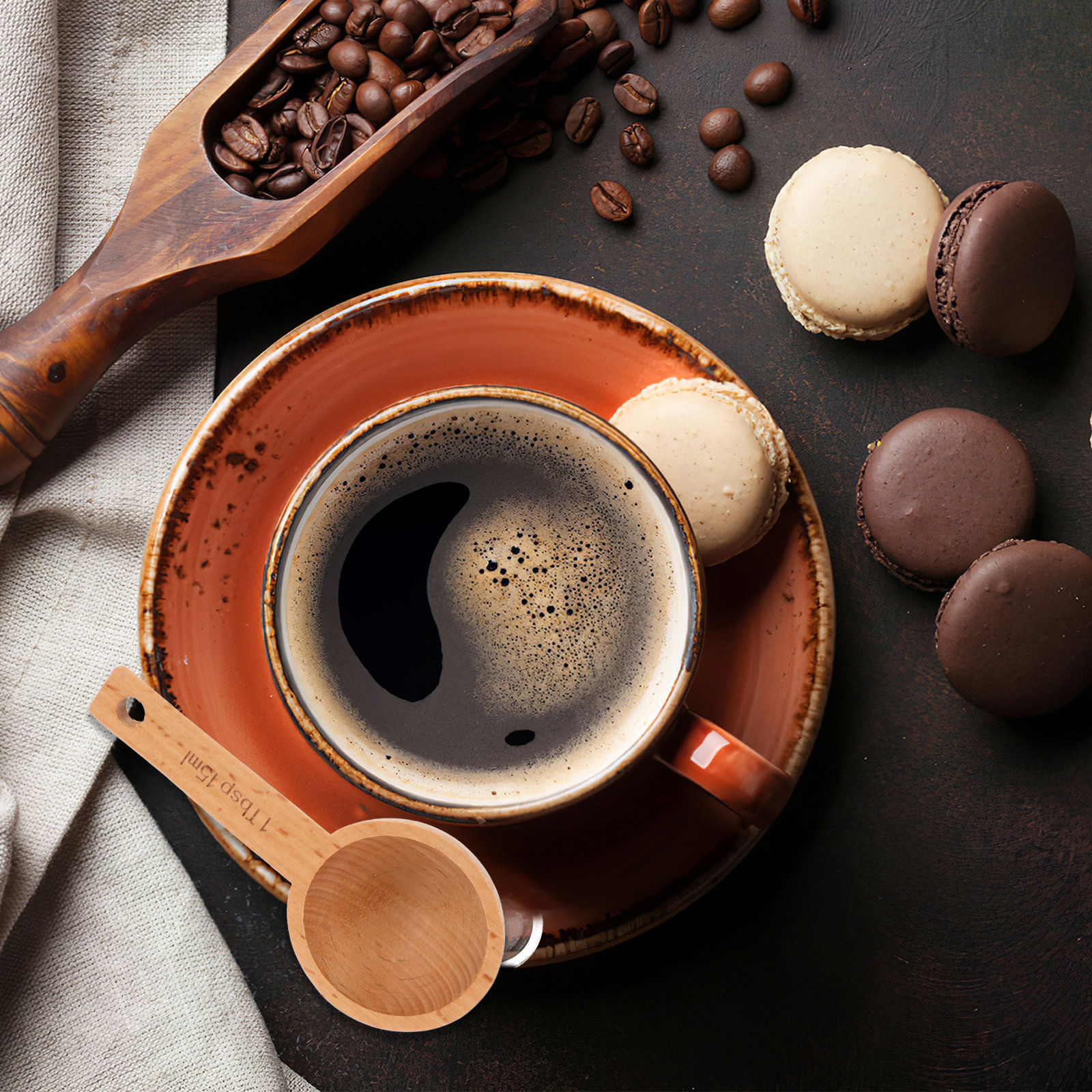 4Pcs Wooden Coffee Scoops 15Ml - Kitchen Baking Soda recensie en prijs