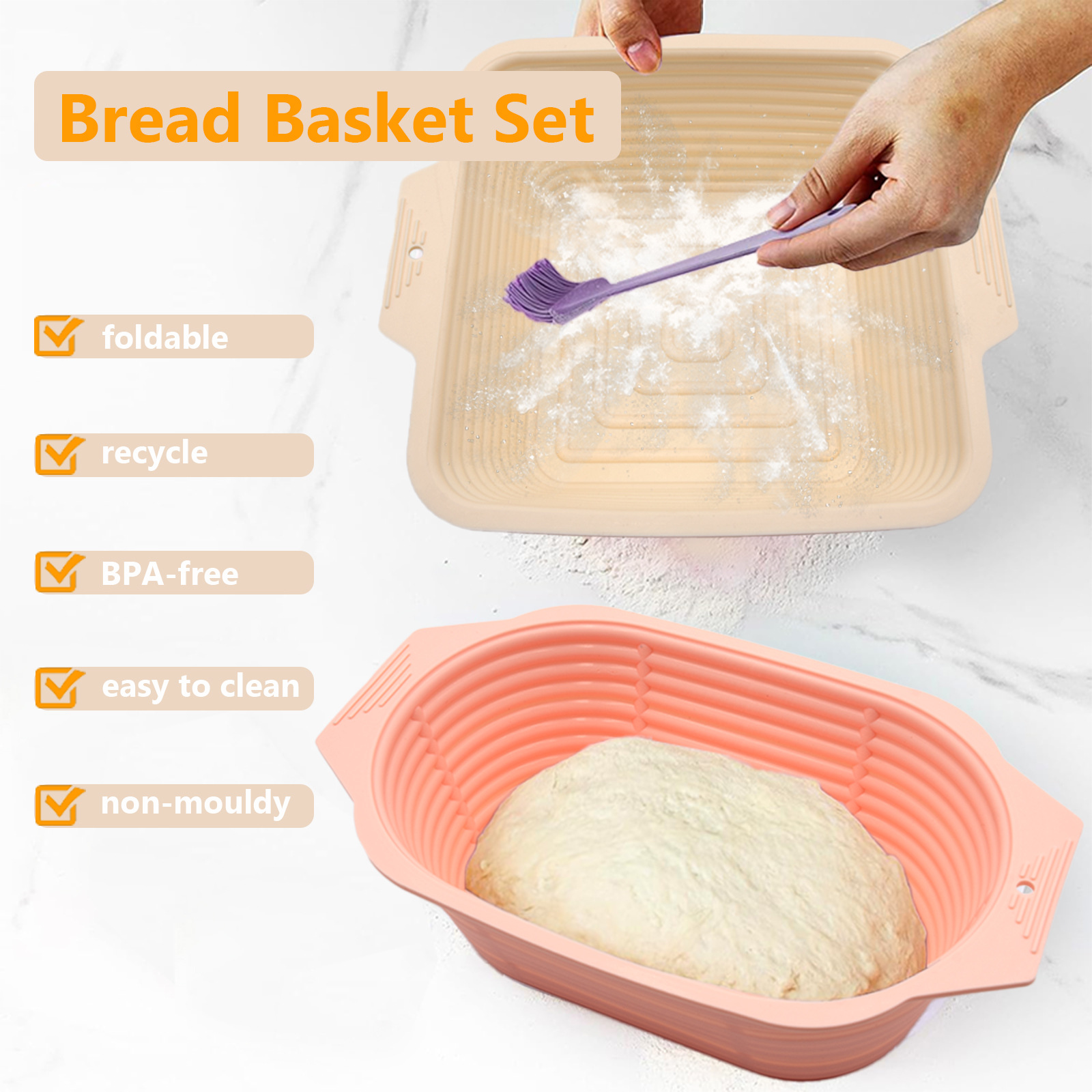 Collapsible Silicone Bread  No - Proofing Basket Banneton recensie en prijs