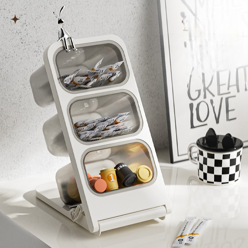 3 Tier Tea Bag Organizer Plast - Kitchen Baking Tray Storage recensie en prijs