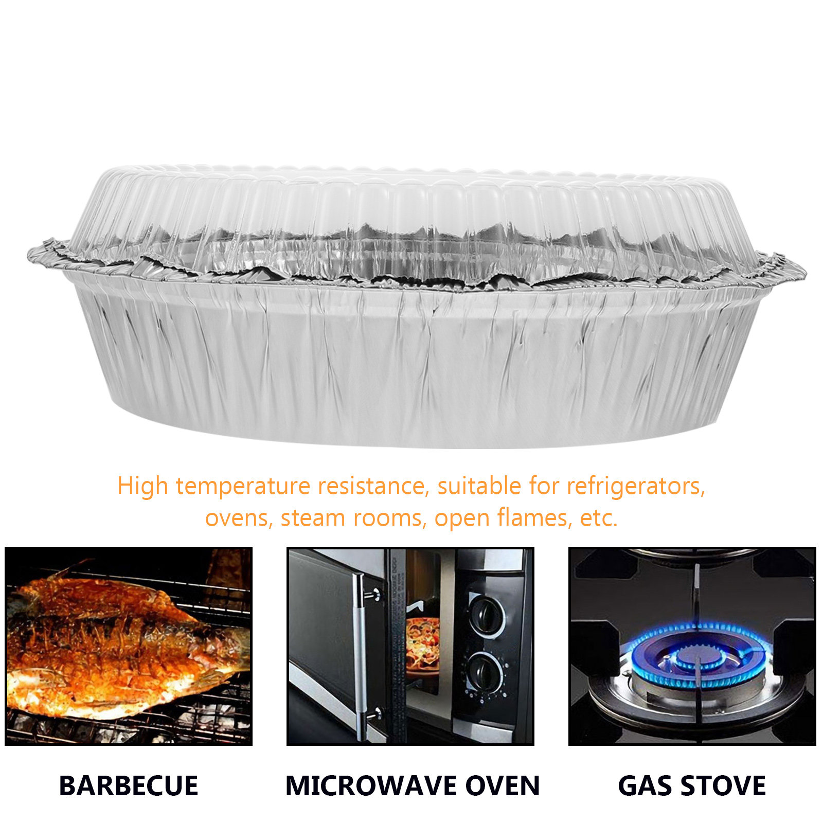 50Sets Round Aluminum Foil Pan - Kitchen Baking Tray Storage recensie en prijs